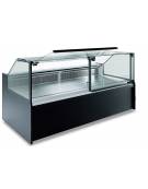 Bancone frigo salumeria e macelleria con vetri dritti - Ventilato 0°C / +10°C -Classe E - cm 156x100x128h