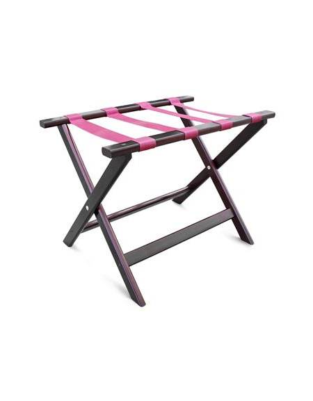 Reggi valigie pieghevole legno color faggio con cinghie in PVC - mm 480x480x600h