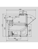 Vetrina macelleria statica con motore interno - Lunghezza cm 100