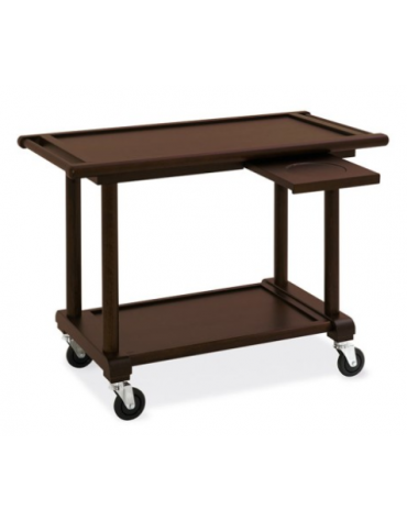 Carrello in legno 2 piani - wengè - Dimensioni cm 107x55x82h