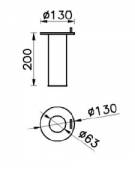 Boccola per lucchetto per dissuasori cod. DN35256 e DN35257