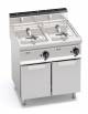FRIGGITRICE ELETTRICA PROFESSIONALE 2 VASCHE LT 10+10 SU VANO CHIUSO - POTENZA kw 18 - cm 80x71,4x85/90h