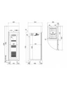 Armadio refrigerato per pasticceria, in acciaio inox, refrigerazione statica - cm 97,5x74x202,5h