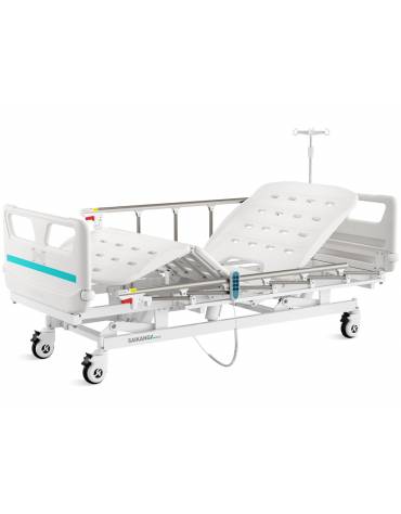 LETTO DEGENZA OSPEDALIERO A 4 SNODI E 3 SEZIONI CON REGOLAZIONE ALTEZZA E MOVIMENTI DELLE SEZIONI DEL LETTO ELETTRICI