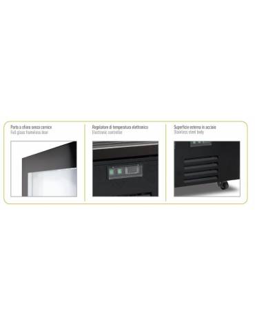 Vetrina verticale refrigerata no frost ad 1 porta battente - capacità 470 Lt - temperatura -18°C/-24°C - mm 670x718x2026h