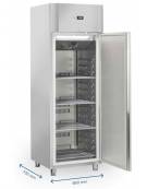 Armadio refrigerato inox - refrigerazione ventilata e guide stampate - Lt. 450 - temp. -2/+8°C - Classe D - cm 68x73x197,5h