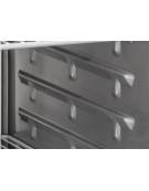 Armadio refrigerato inox - refrigerazione ventilata e guide stampate - Lt. 450 - temp. -2/+8°C - Classe D - cm 68x73x197,5h