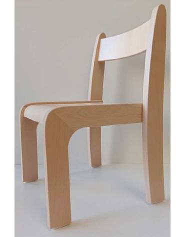 SEGGIOLINA LEGNO SEDILE E SCHIENALE ANATOMICI cm 33x34x31/60h