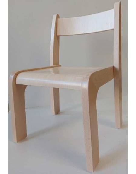 SEGGIOLINA LEGNO SEDILE E SCHIENALE ANATOMICI cm 33x34x31/60h