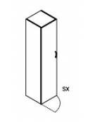 Armadio Mobile ufficio alto con anta in legno - colori anta e struttura a scelta - cm 45x45x194,7h