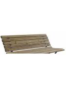 Panchina con schienale, struttura in acciaio e seduta in doghe di legno d pino - cm 190x66,8x81,3h