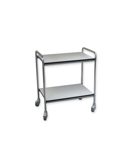 Carrello ospedaliero con corpo e maniglie in alluminio  - senza spondine - medio - cm 70x50x78h