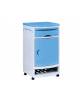 Comodino con portascarpe in plastica ABS con cassetto , sportello e 2 ripiani intermedi - cm  48x48x87h