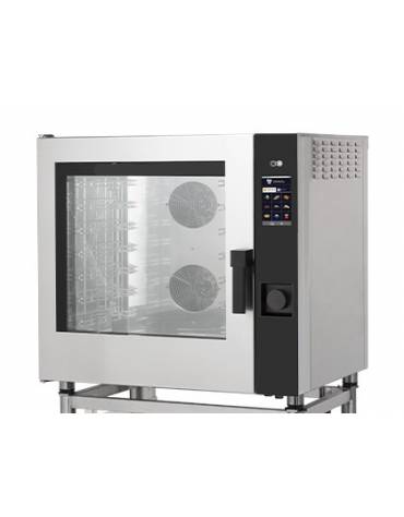 Forno a convezione a gas in acciaio inox - 5 teglie - cm 92x75x76h