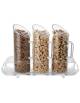 Espositore cereali in plexiglass - cm 9,5x12x26h - N° 3 Contenitori da Lt 1 cadauno