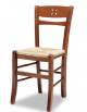 SEDIA IN LEGNO PER CUCINA CON SEDILE IN PAGLIA - CM 41x45x88h