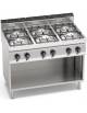 Cucina  professionale industriale a gas 6 fuochi - MEDIA POTENZA - cm 120x71,4x85/90