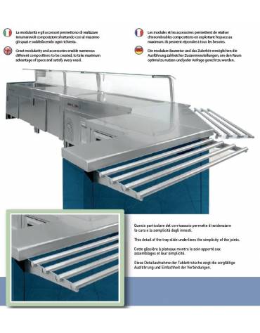 Scorrivassoio in tubolare fisso da cm. 48 - Lato Cliente