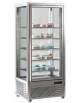 Vetrina verticale per pasticceria con ripiani grigliati -Refrigerazione VENTILATA +4° +10°C - Capacità 550 Litri - cm 80x68x191h