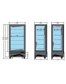 Vetrina verticale pasticceria ventilata +4 +10 C cm 91x70x191h