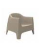 POLTRONA LOUNGE MONOSCOCCA CON BRACCIOLI IN POLIPROPILENE IMPILABILE - cm 80x84x40/80h - CONFORME AI CAM