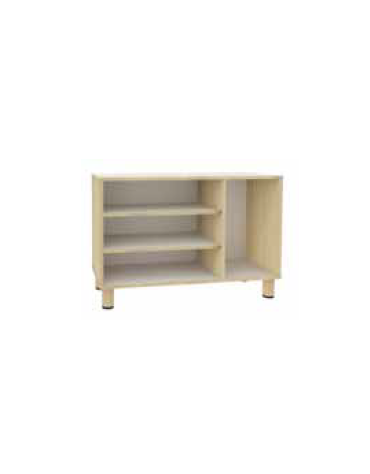 MOBILE CONTENITORE A GIORNO IN LEGNO PER MATERIALE SENSORIALE MONTESSORI cm 105x41x70h - CONFORME AI CAM