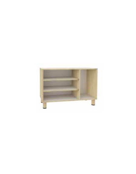 MOBILE CONTENITORE A GIORNO IN LEGNO PER MATERIALE SENSORIALE MONTESSORI cm 105x41x70h - CONFORME AI CAM