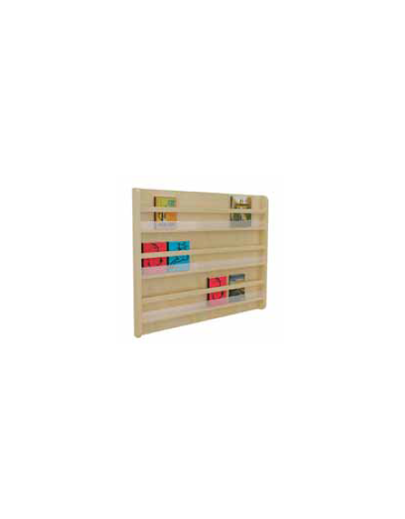 PANNELLO LIBRERIA A MURO CON PROFILI ANTICADUTA LIBRI - cm 100x84h - CONFORME AI CAM