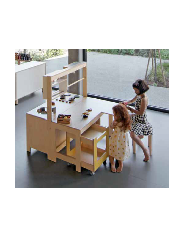 GIOCO SIMBOLICO ANCH’IO_CUCINO BANCO CON PENISOLA - CM 105x45/88,5x55h - CONFORME AI CAM