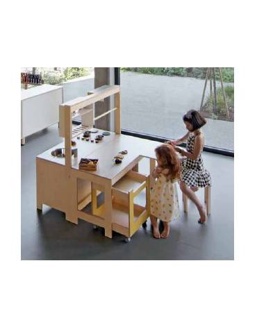 GIOCO SIMBOLICO ANCH’IO_CUCINO BANCO CON SOPRALZO - CM 105x45x55/115h - CONFORME AI CAM