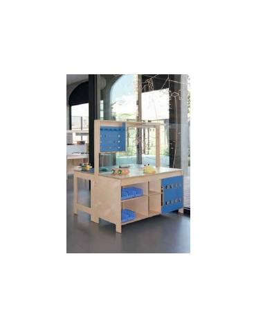 GIOCO SIMBOLICO ANCH’IO_FACCIOAGGIUSTO BANCO CON SOPRALZO - CM 105x45x55/115h - CONFORME AI CAM