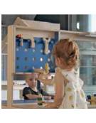 GIOCO SIMBOLICO ANCH’IO_COMPROVENDO BANCO CON SOPRALZO - CM 105x45x55/115h - CONFORME AI CAM