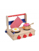 GIOCO FORNELLO IN LEGNO CON ACCESSORI cm 39x30x10/33h - CONFORME AI CAM