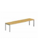 PANCA PER TAVOLO IN LARICE E ACCIAIO PER AULE ESTERNE CM 14x30x30h - CONFORME AI CAM
