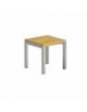 SGABELLO PER TAVOLO IN LARICE E ACCIAIO PER AULE ESTERNE - CM 30x30x30h - CONFORME AI CAM