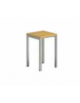 SGABELLO PER TAVOLO IN LARICE E ACCIAIO PER AULE ESTERNE CM 40x40x46h - CONFORME AI CAM