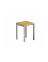 SGABELLO PER TAVOLO IN LARICE E ACCIAIO PER AULE ESTERNE - CM 40x40x38h - CONFORME AI CAM