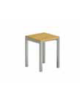 SGABELLO PER TAVOLO IN LARICE E ACCIAIO PER AULE ESTERNE - CM 40x40x38h - CONFORME AI CAM