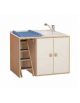 MOBILE CON FASCIATOIO LAVELLO E SCALETTA - cm 120x75x85h - CONFORME AI CAM