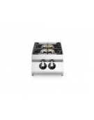 Cucina a gas 2 fuochi da banco con piano stampato - Potenza totale Kw 16 - cm 40x90x28h