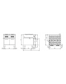 Piano di cottura a gas 4 fuochi su armadio aperto cm 80x90x85h - Bacinelle inox