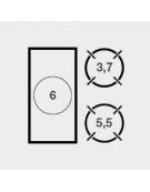 Piano di cottura a gas 2 fuochi + tuttapiastra su vano con 2 porte - potenza totale 15,2 Kw - cm 80x73x87h