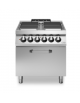 Cucina elettrica professionale 4 Piastre tonde + Forno elettrico - potenza totale 16,4 KW - cm.80x73x87h
