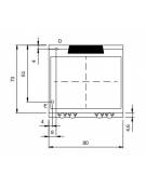 TUTTAPIASTRA ELETTRICO DA BANCO -  potenza 4 x 2,5 KW - cm 80x73x28h