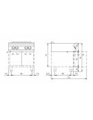 Tuttapiastra elettrico 4 zone su armadio aperto - potenza 4 x 2,5 KW - cm 80x73x87h