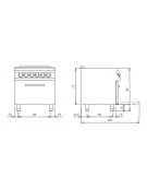 Tuttapiastra elettrica 4 zone con Forno elettrico - Potenza totale 16 KW - cm 80x73x87h