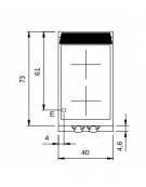 Cucina a induzione per ristoranti  2 Zone di cottura da banco  - Adatta a pentole fondo liscio - cm 40x73x25h