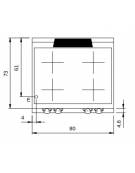 Cucina a induzione per ristoranti N° 4 Zone di cottura su mobile aperto  - Adatte a pentole fondo liscio -cm 80x73x87h