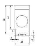 Wok ad induzione professionale su vano chiuso con porta - potenza 5 KW - cm 40x73x87h