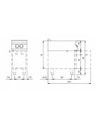 Piano di cottura elettrico in vetroceramica su vano con porta - 2 zone cottura - potenza 2x2,5 kW - cm 40x73x87h